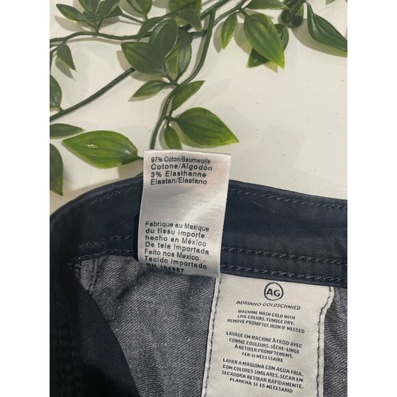 Adriano Goldschmied Pants Men 31x32 Black Chino The Everett Slim Straight Pocket - Picture 9 of 14